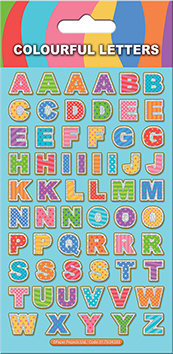 Colourful Letters Sparkle Stickers