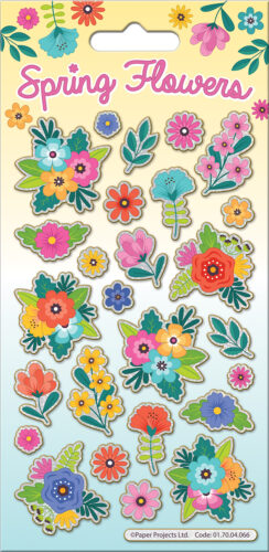 Spring Flowers Sparkle Stickers