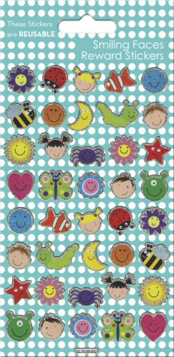 Smiling Faces Sparkle Reward Stickers