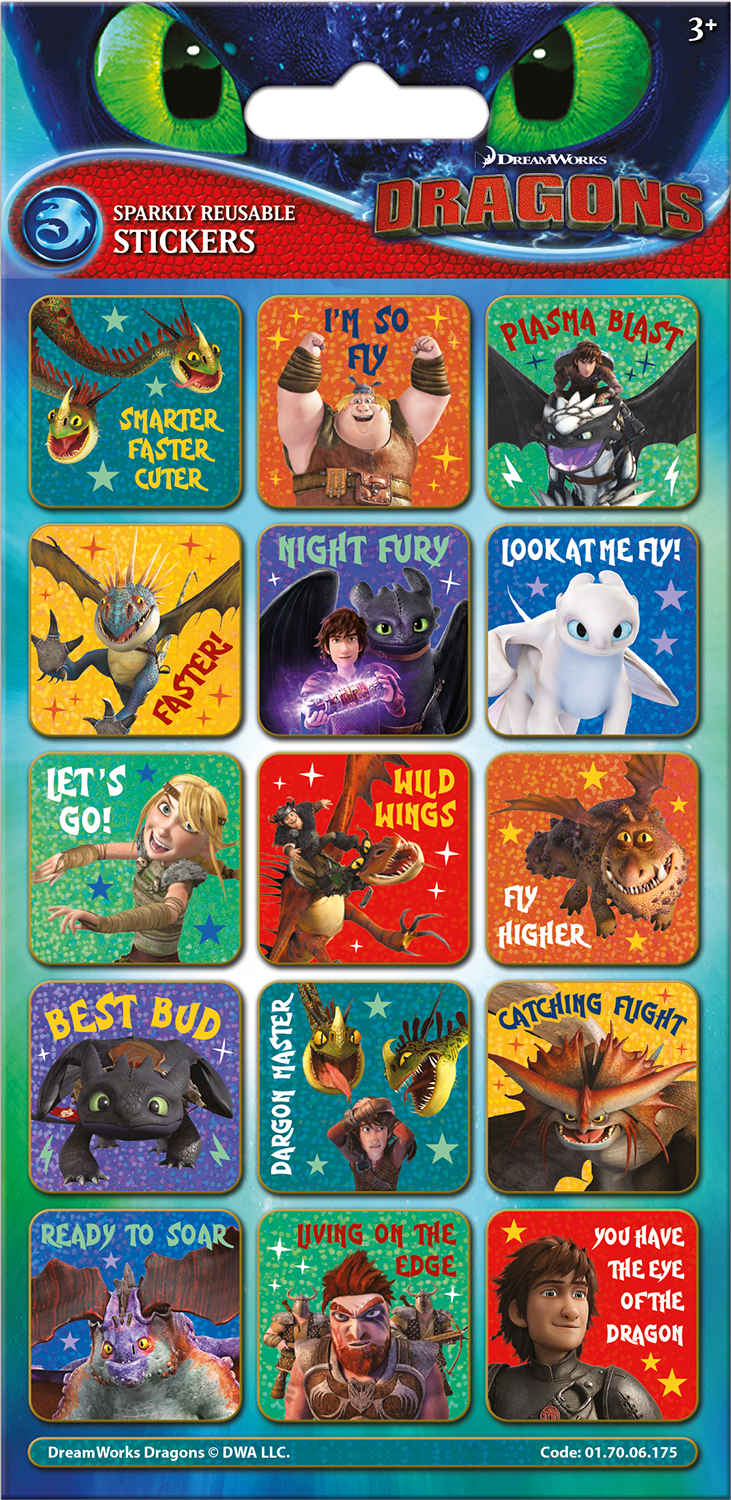 Dragons Captions Foiled Sticker Pack