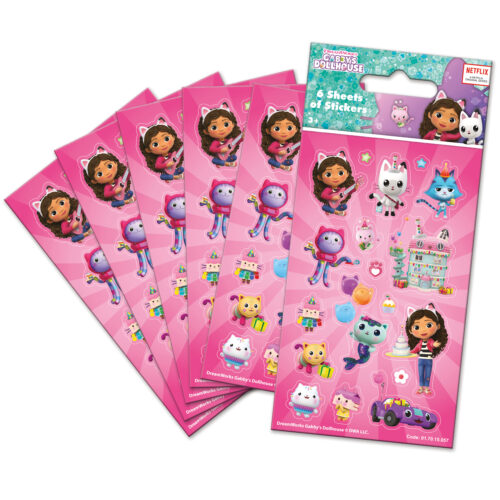Gabby's Dollhouse Party Sticker Pack - 6 sheets