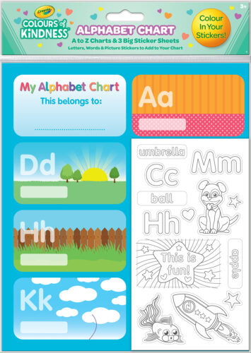 Crayola Alphabet Chart