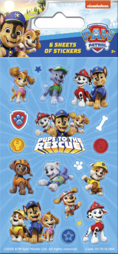 PAW Patrol Pup Power Party Sticker Pack - 6 sheets