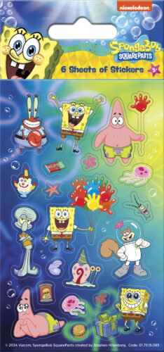 SpongeBob SqaurePants Party Sticker Pack - 6 sheets