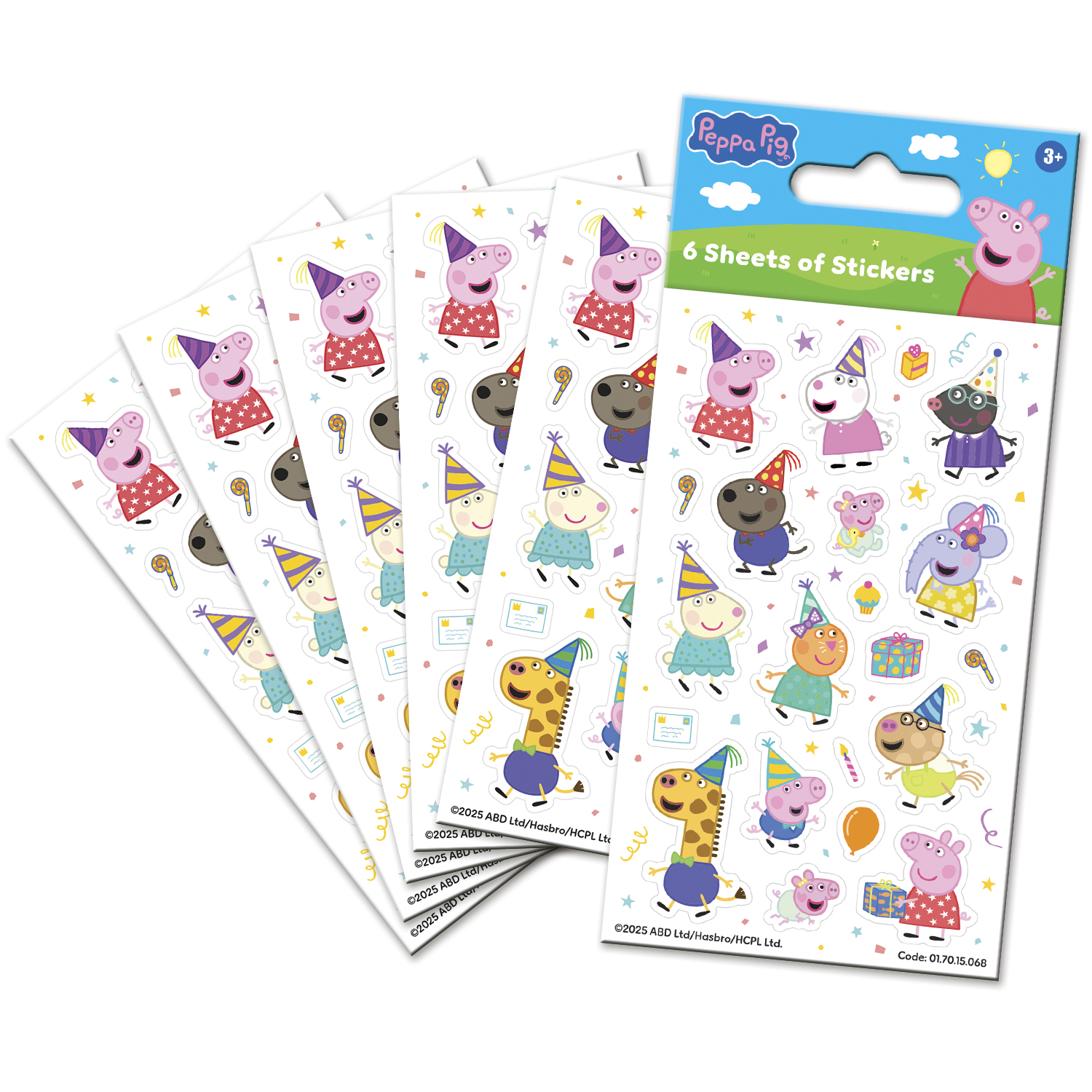 Peppa Pig Family Party Sticker Pack - 6 sheets - Image 2