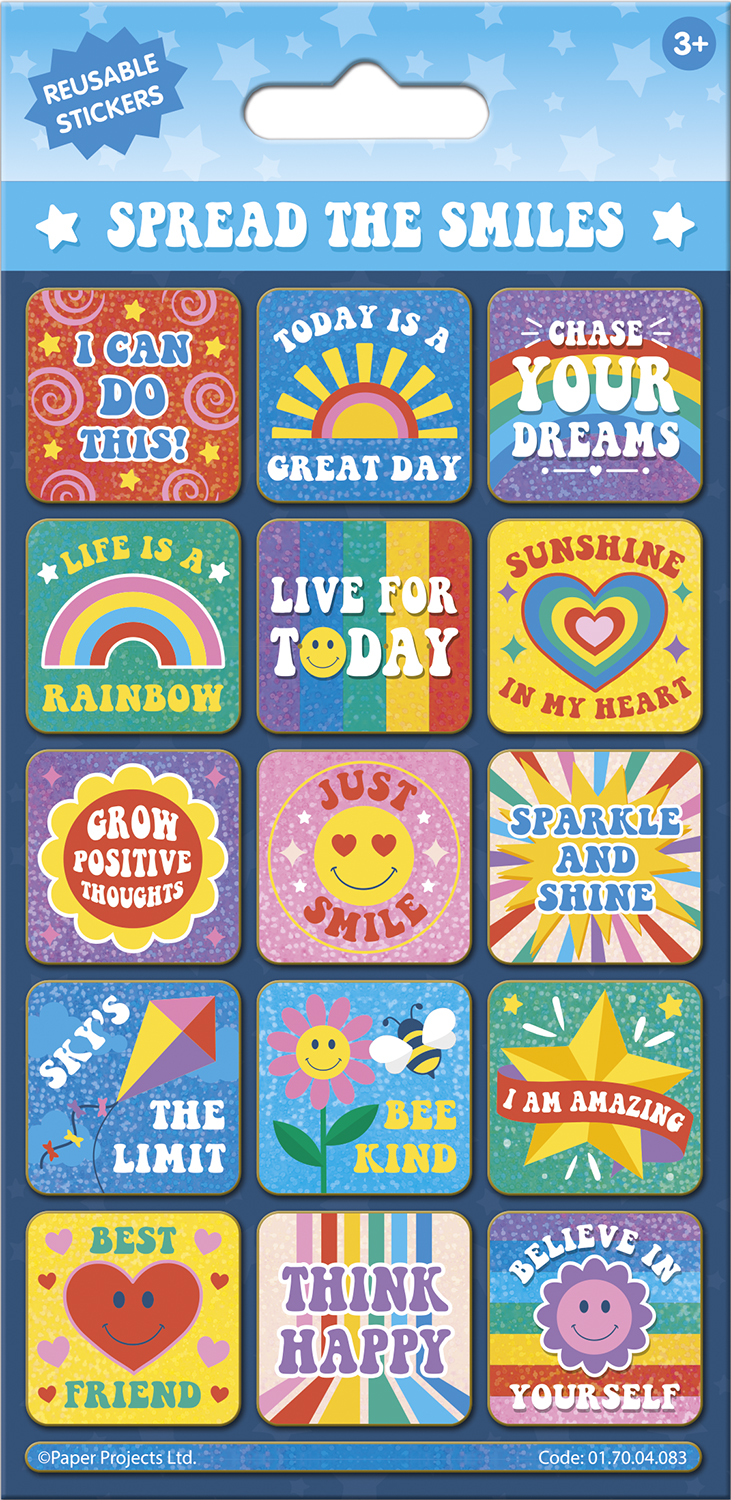 Spread the Smiles Sparkle Stickers