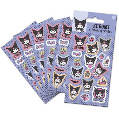 Hello Kitty Kuromi Party Sticker Pack - 6 sheets