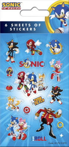 Sonic the Hedgehog Party Sticker Pack - 6 sheets