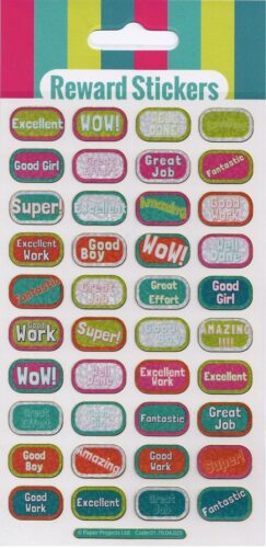 Great Captions Sparkle Reward Stickers