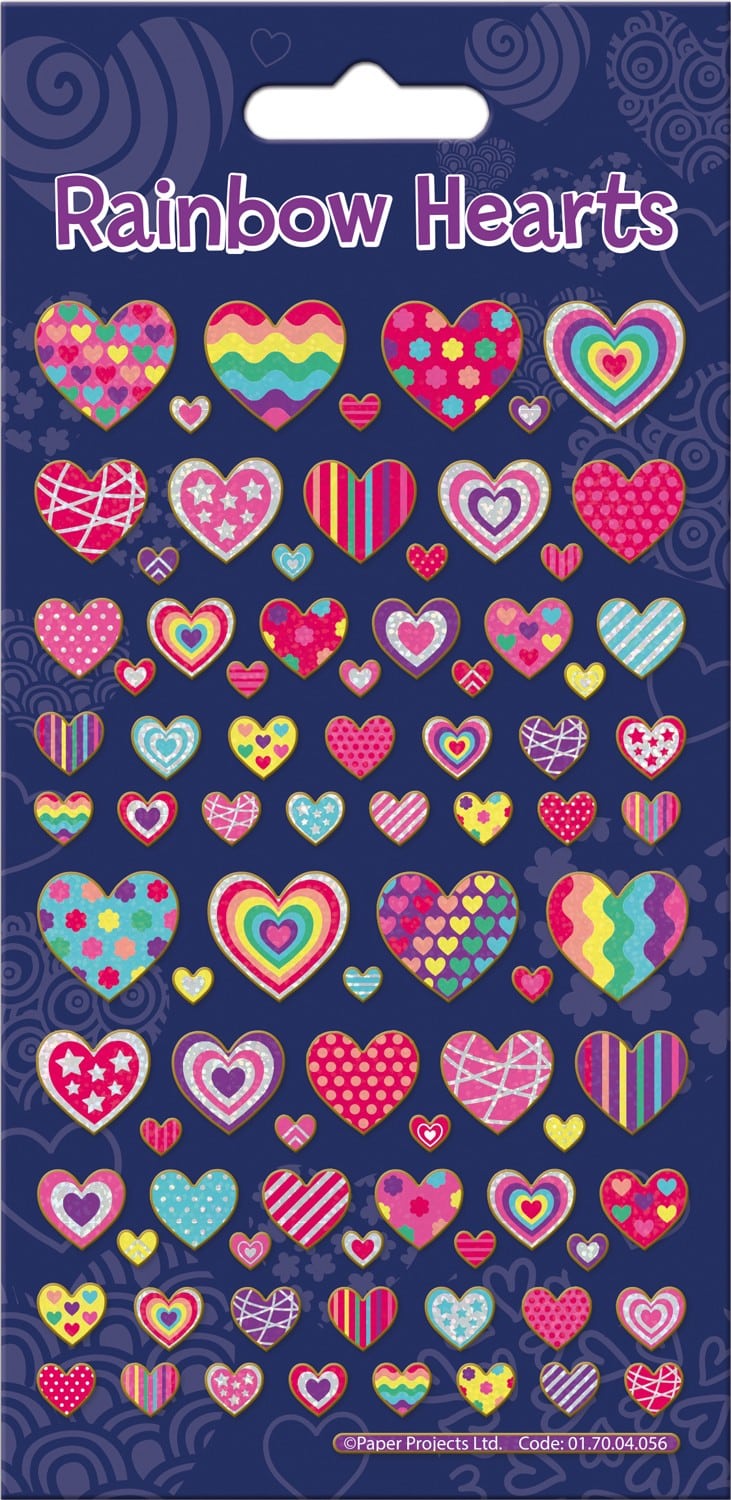 Rainbows Hearts Sparkle Stickers