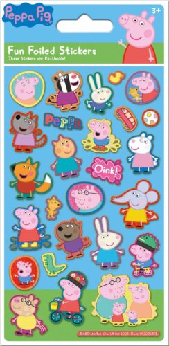 Peppa Pig Blue Foiled Sticker Pack