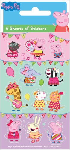 Peppa Pig Carnival Party Sticker Pack - 6 sheets