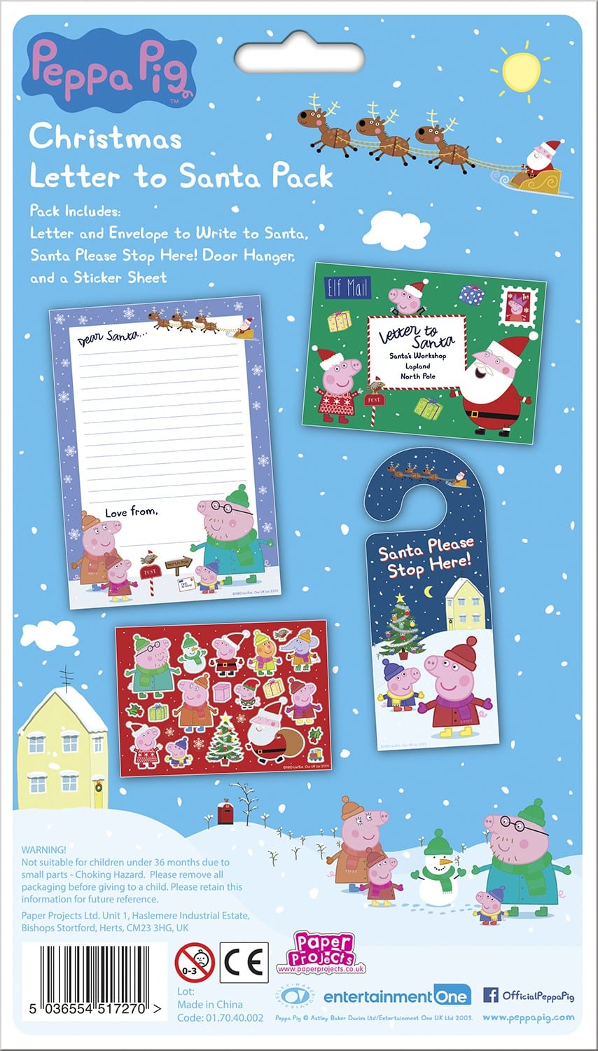 Peppa Pig Christmas Letter to Santa Pack