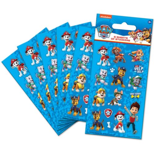 PAW Patrol Blue Party Sticker Pack - 6 sheets