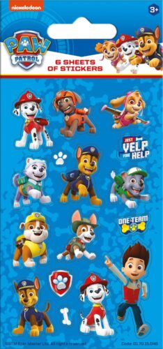 PAW Patrol Blue Party Sticker Pack - 6 sheets