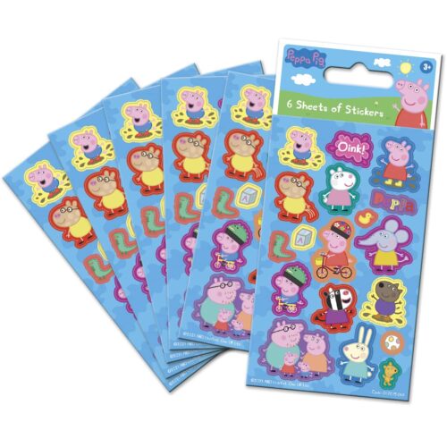 Peppa Pig Blue Party Sticker Pack - 6 sheets
