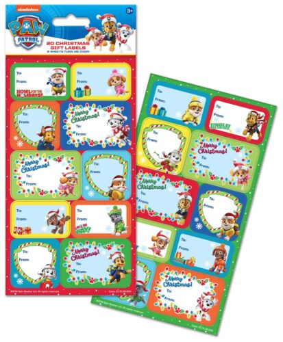 PAW Patrol Christmas Gift Labels