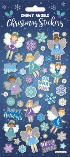 Snowy Angels Large Foiled Sticker Pack