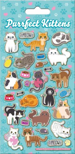Purrfect Kittens Sparkle Stickers