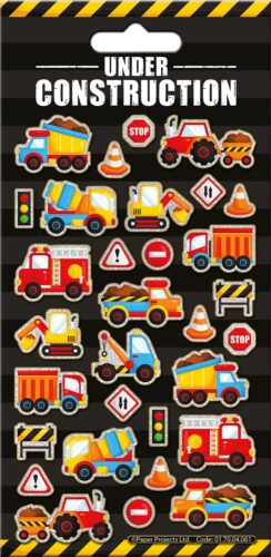 Under Construction Sparkle Stickers