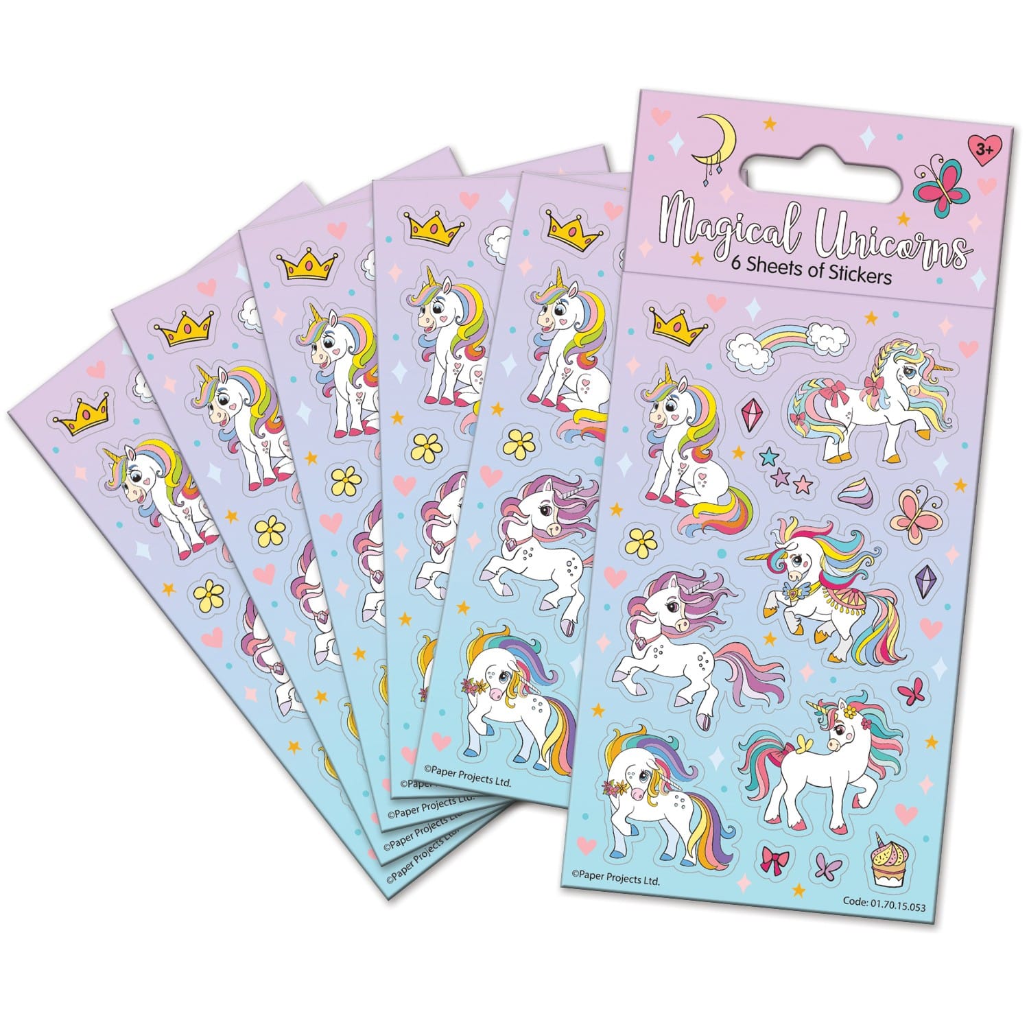 Magical Unicorns Party Sticker Pack - 6 sheets