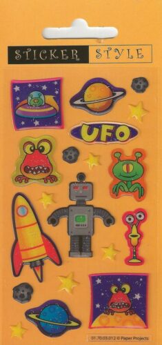 Outer Space Craft Stickers