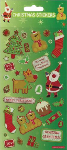 Christmas Greetings Large Foiled Sticker Pack